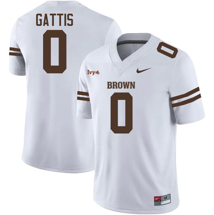 Brown Bears #0 Nevaeh Gattis College Football Jerseys,Uniforms Stitched-Brown